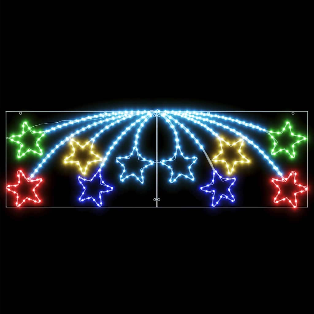 Stella di Natale 432 LED Multicolore 182 x 58 cm PVC