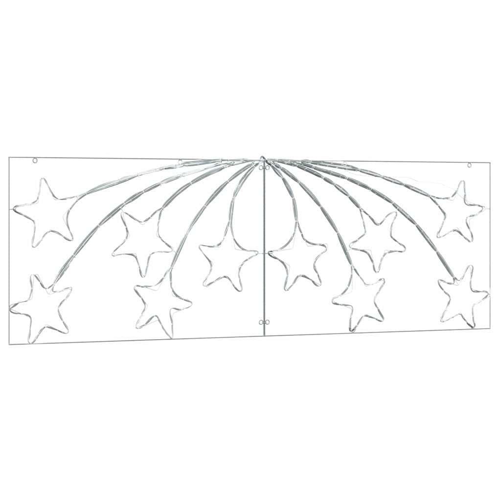 Stella di Natale 432 LED Multicolore 182 x 58 cm PVC