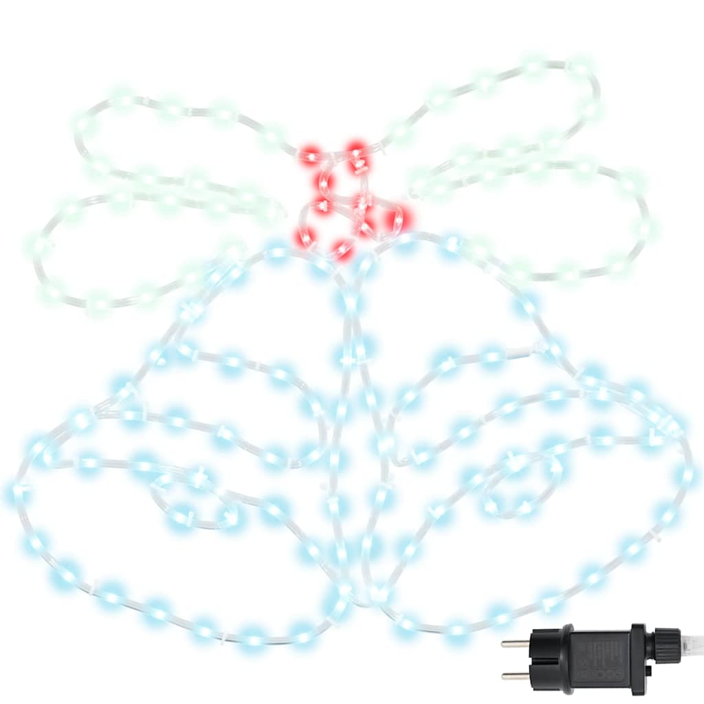 Campana di Natale 144 LED Multicolore 57 x 47,5 cm PVC