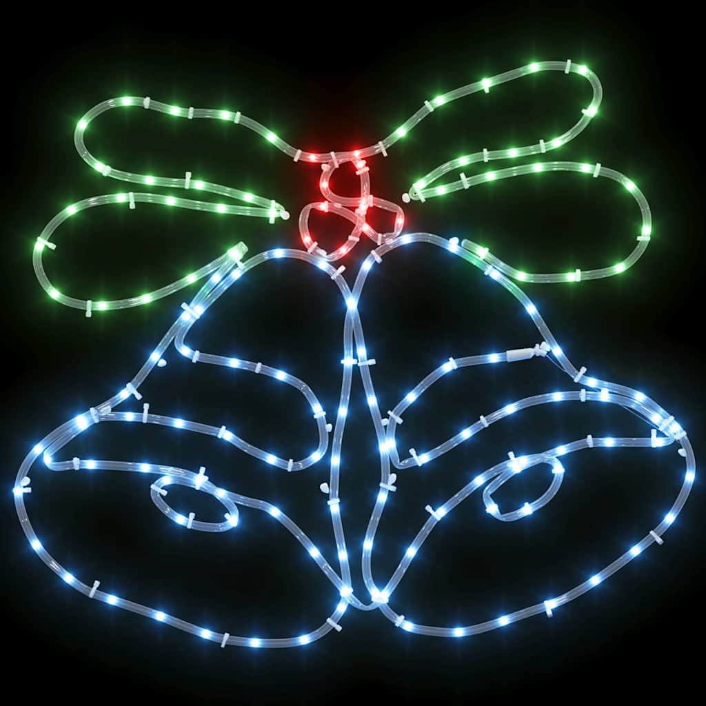 Campana di Natale 144 LED Multicolore 57 x 47,5 cm PVC