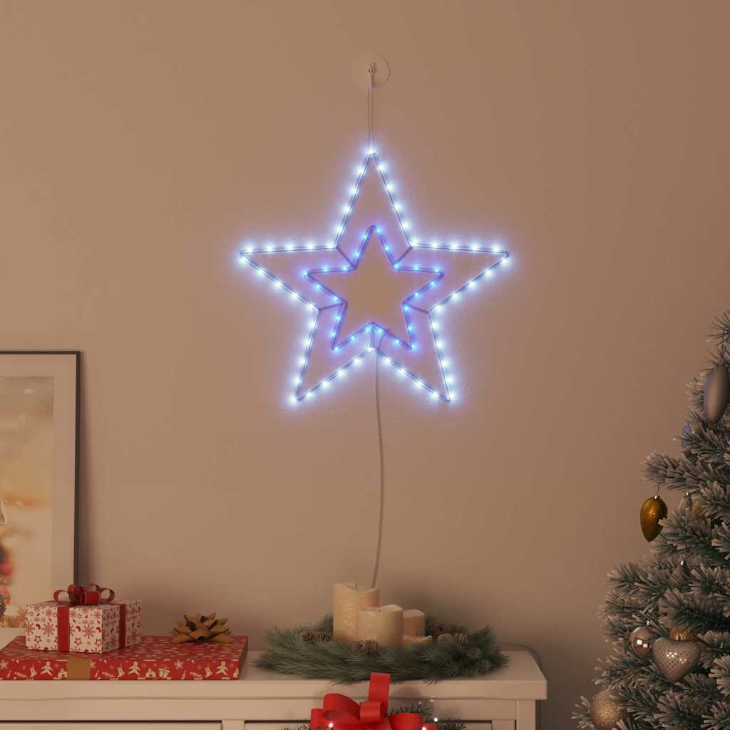 Stella di Natale 72 LED Bianco Freddo 51,5 x 50 x 0,65 cm Ferro