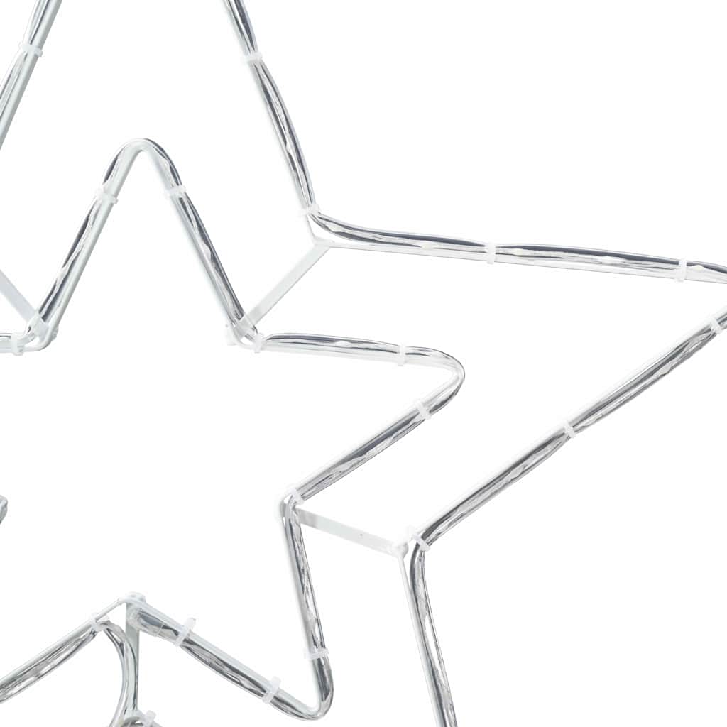 Stella di Natale 72 LED Bianco Freddo 51,5 x 50 x 0,65 cm Ferro