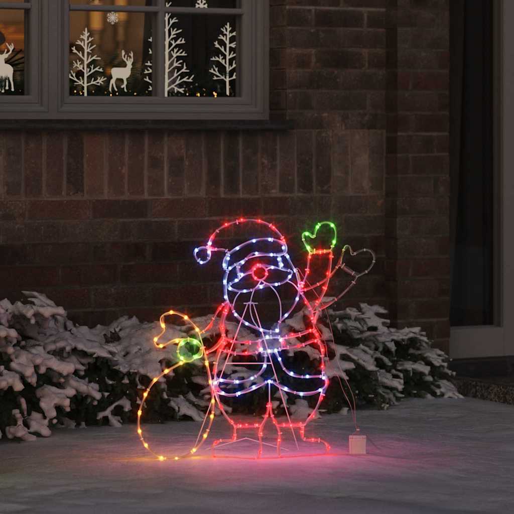 Luce Babbo Natale Multicolore 58.5 x 60 x 1.3 cm Ferro