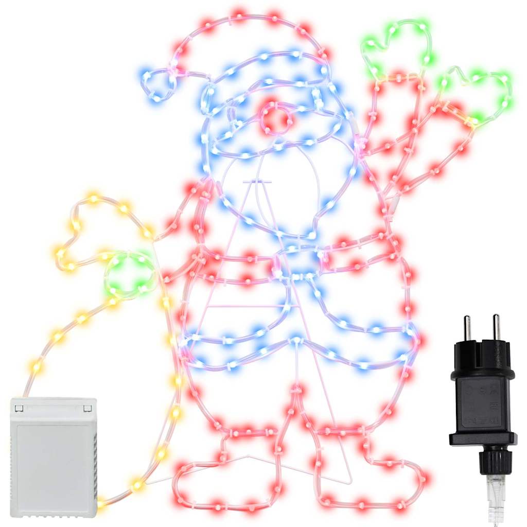 Luce Babbo Natale Multicolore 58.5 x 60 x 1.3 cm Ferro