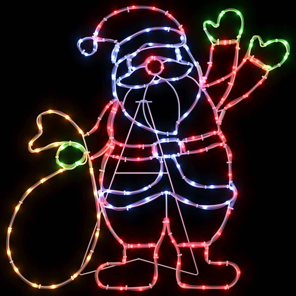 Luce Babbo Natale Multicolore 58.5 x 60 x 1.3 cm Ferro