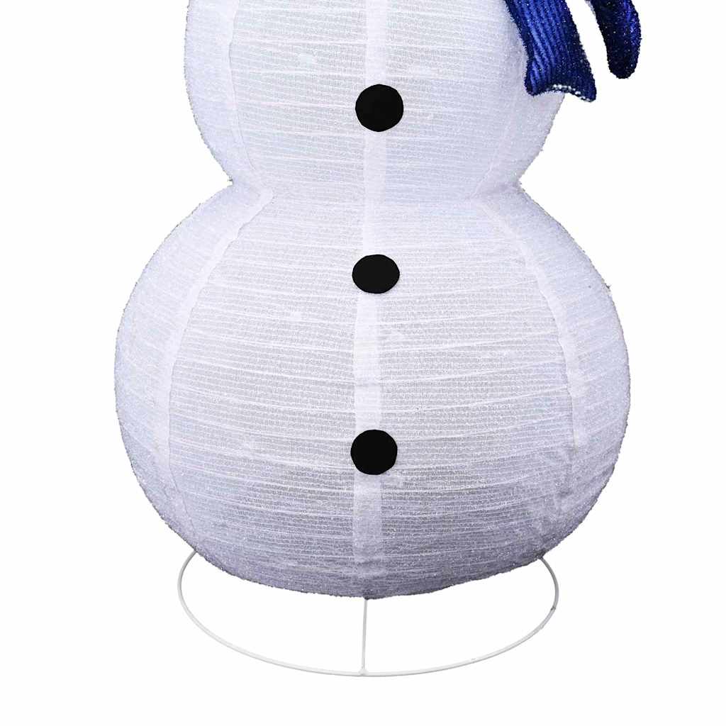 Famiglia di Pupazzi di Neve di Natale 3 pz Bianco caldo Tessuto