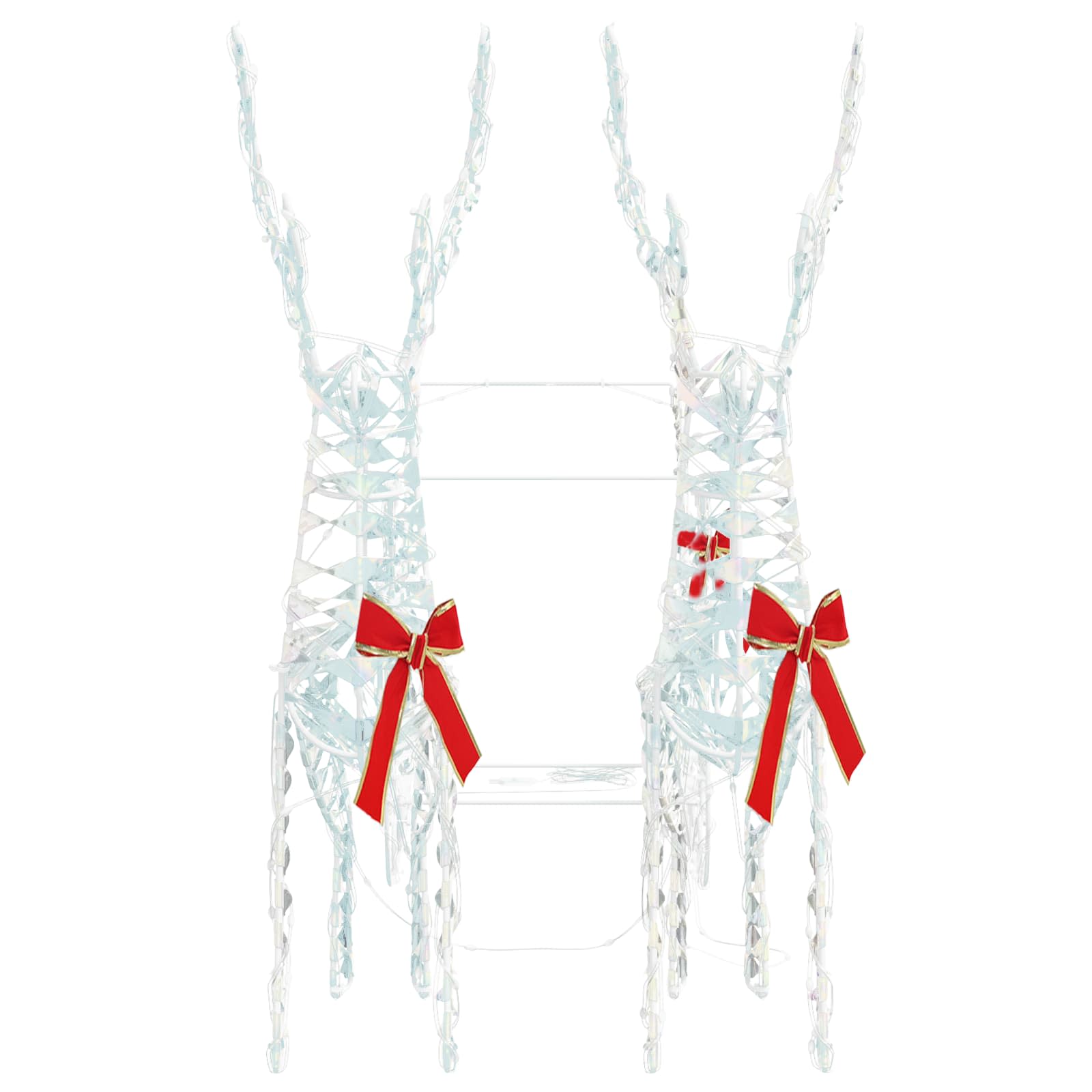 Slitta trainata da renna Bianco caldo 30 x 12 x 54,5 cm PET