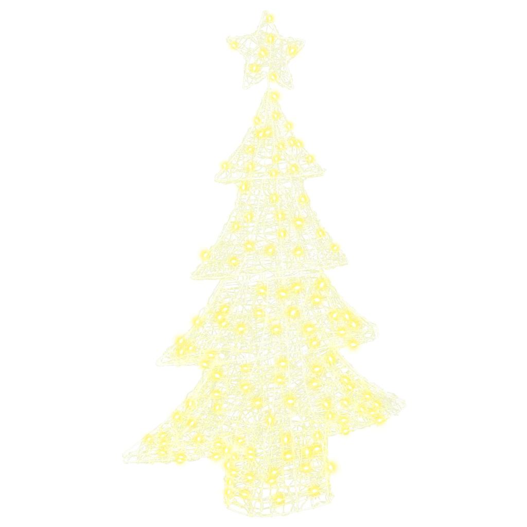 Albero di Natale 100 LED Bianco caldo 120 cm Acrilico