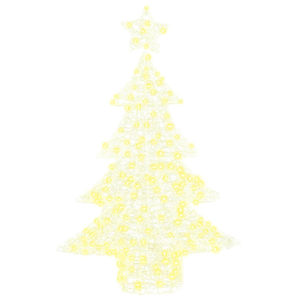 Albero di Natale 100 LED Bianco caldo 120 cm Acrilico