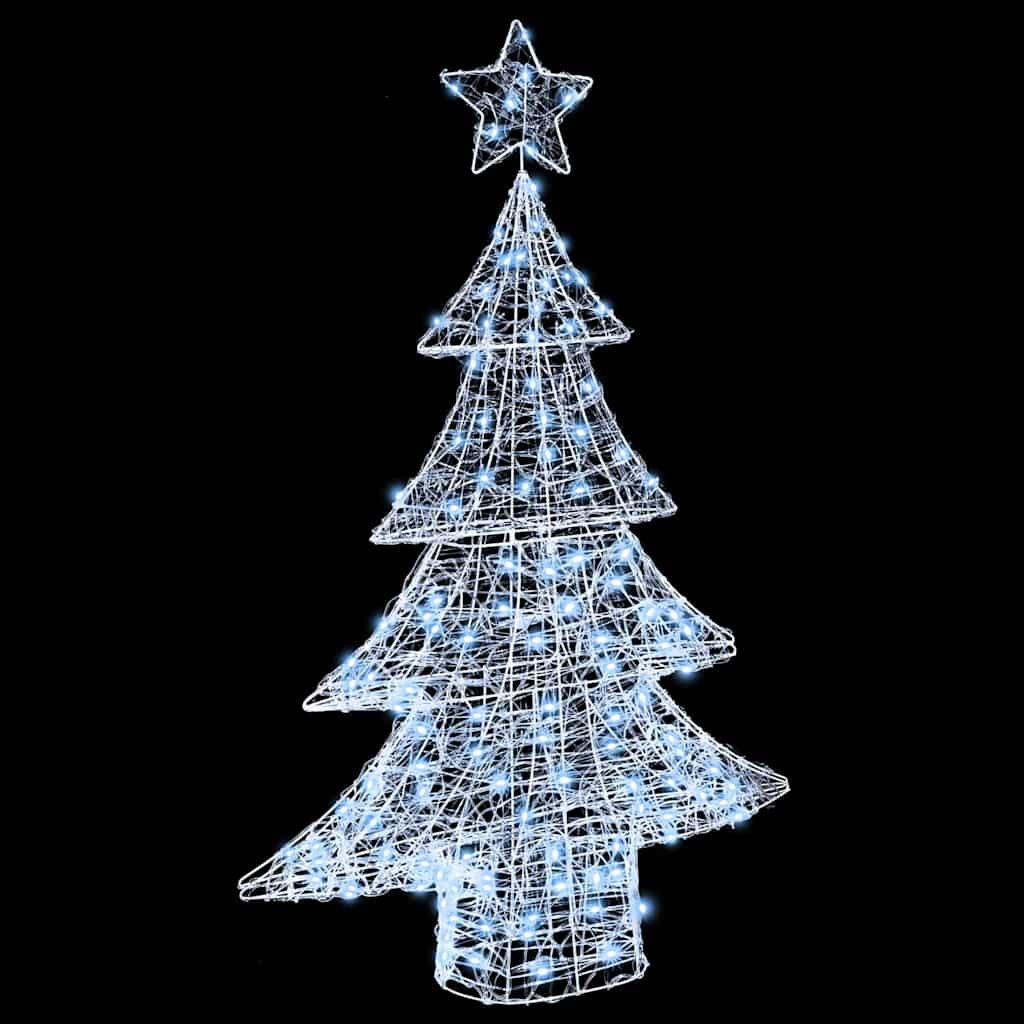 Albero di Natale 100 LED Bianco freddo 120 cm Acrilico