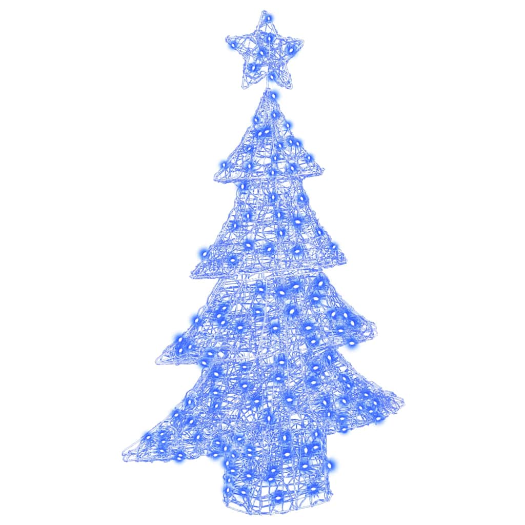 Albero di Natale 100 LED Blu 120 cm Acrilico