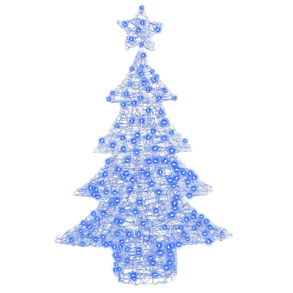 Albero di Natale 100 LED Blu 120 cm Acrilico