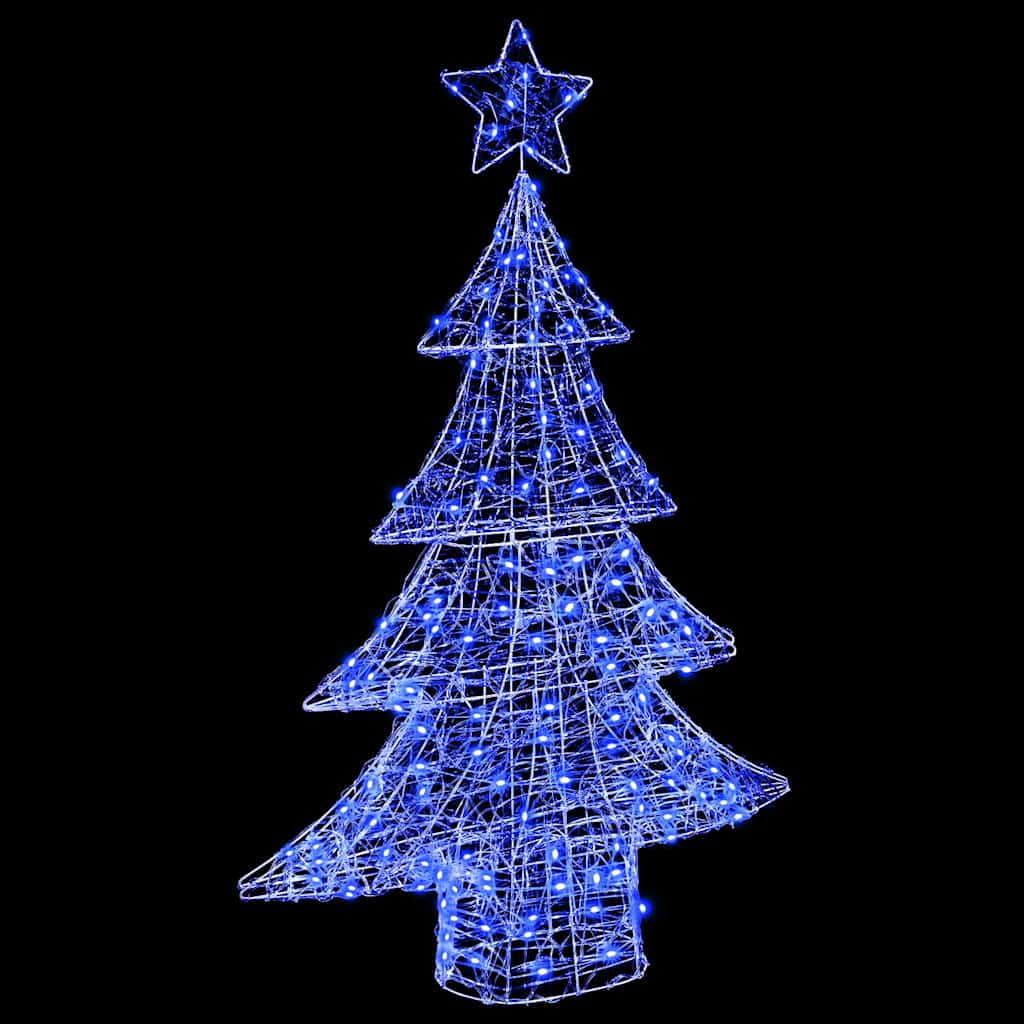 Albero di Natale 100 LED Blu 120 cm Acrilico