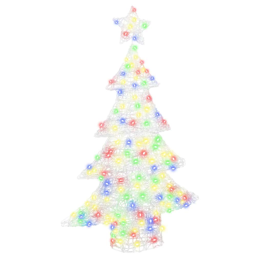 Albero di Natale 100 LED Multicolore 120 cm Acrilico