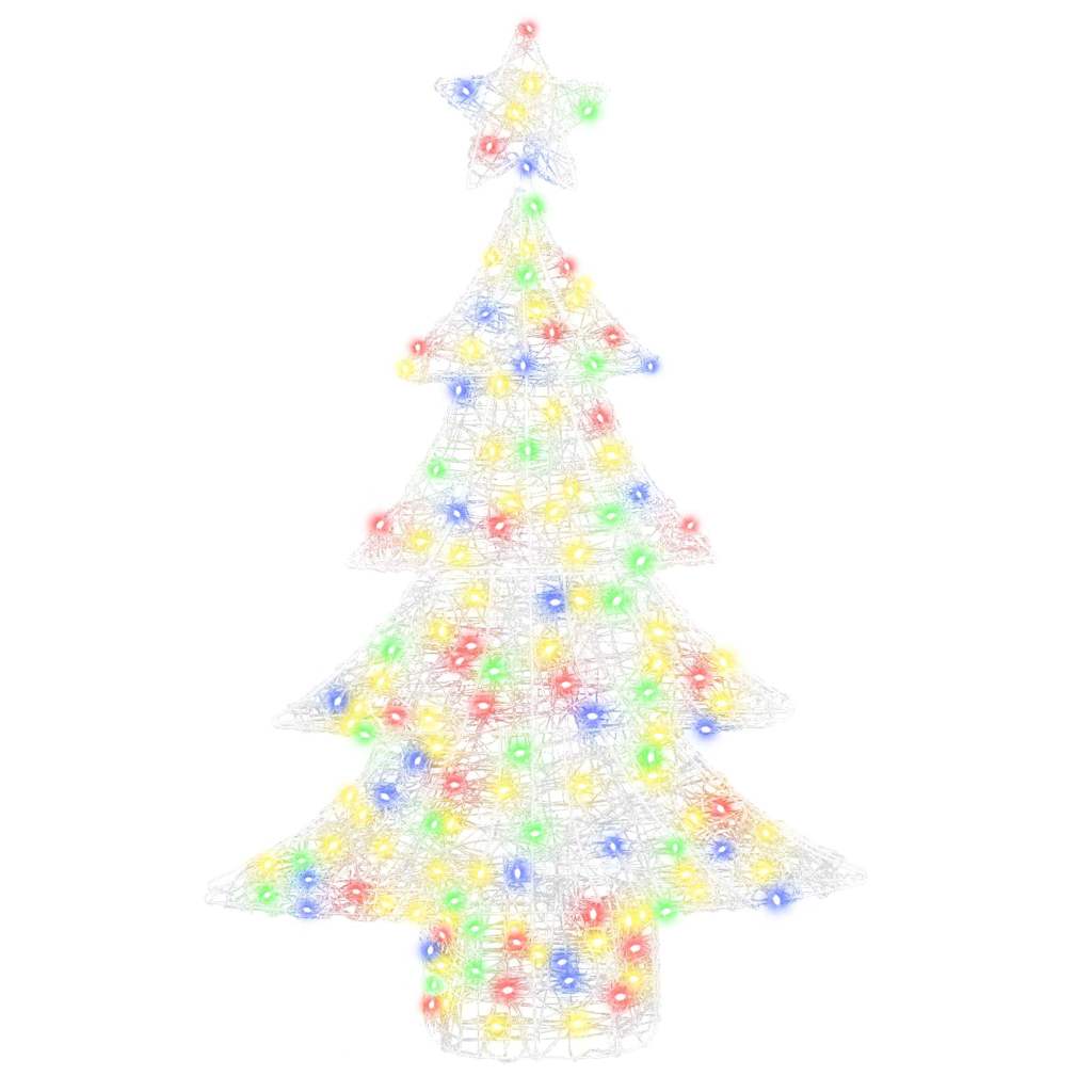 Albero di Natale 100 LED Multicolore 120 cm Acrilico