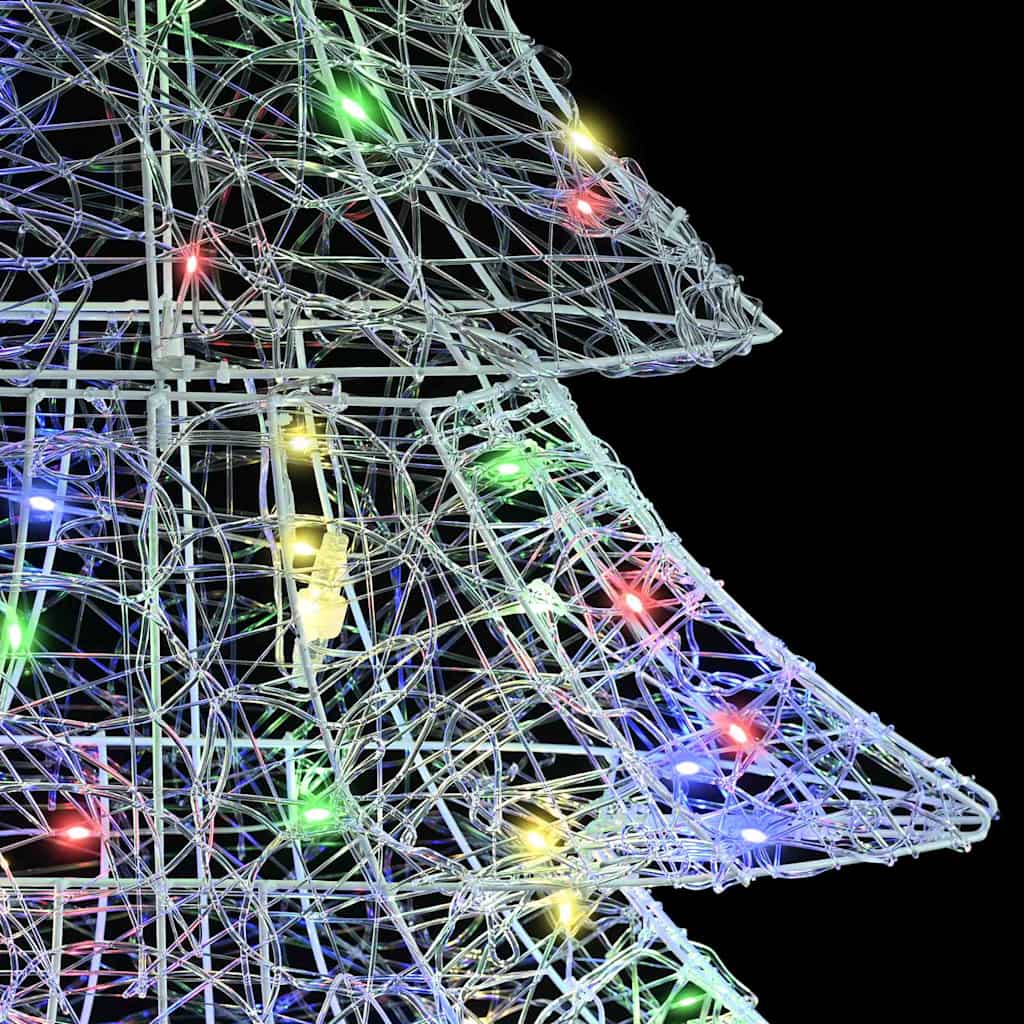 Albero di Natale 100 LED Multicolore 120 cm Acrilico