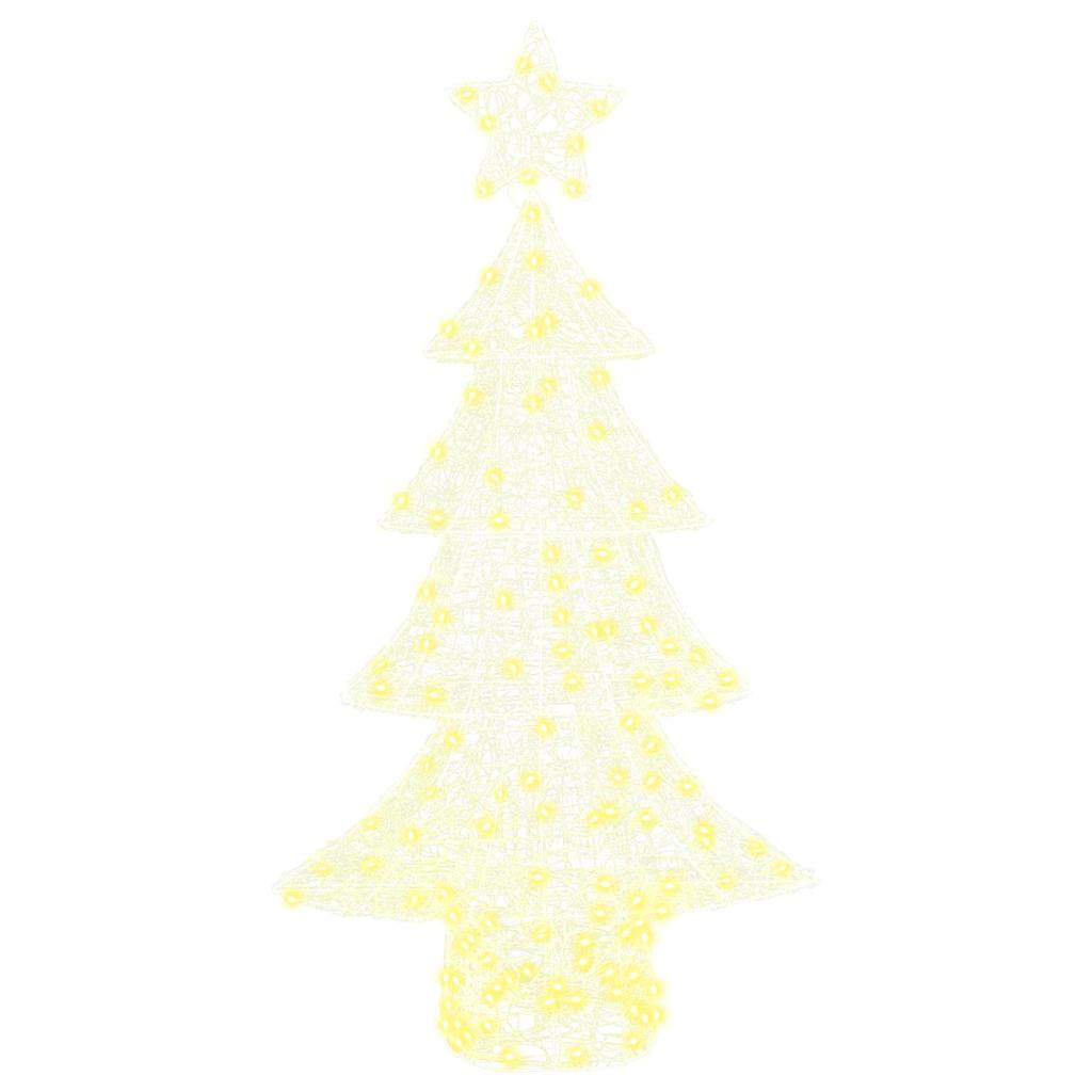 Albero di Natale 160 LED Bianco caldo 150 cm Acrilico