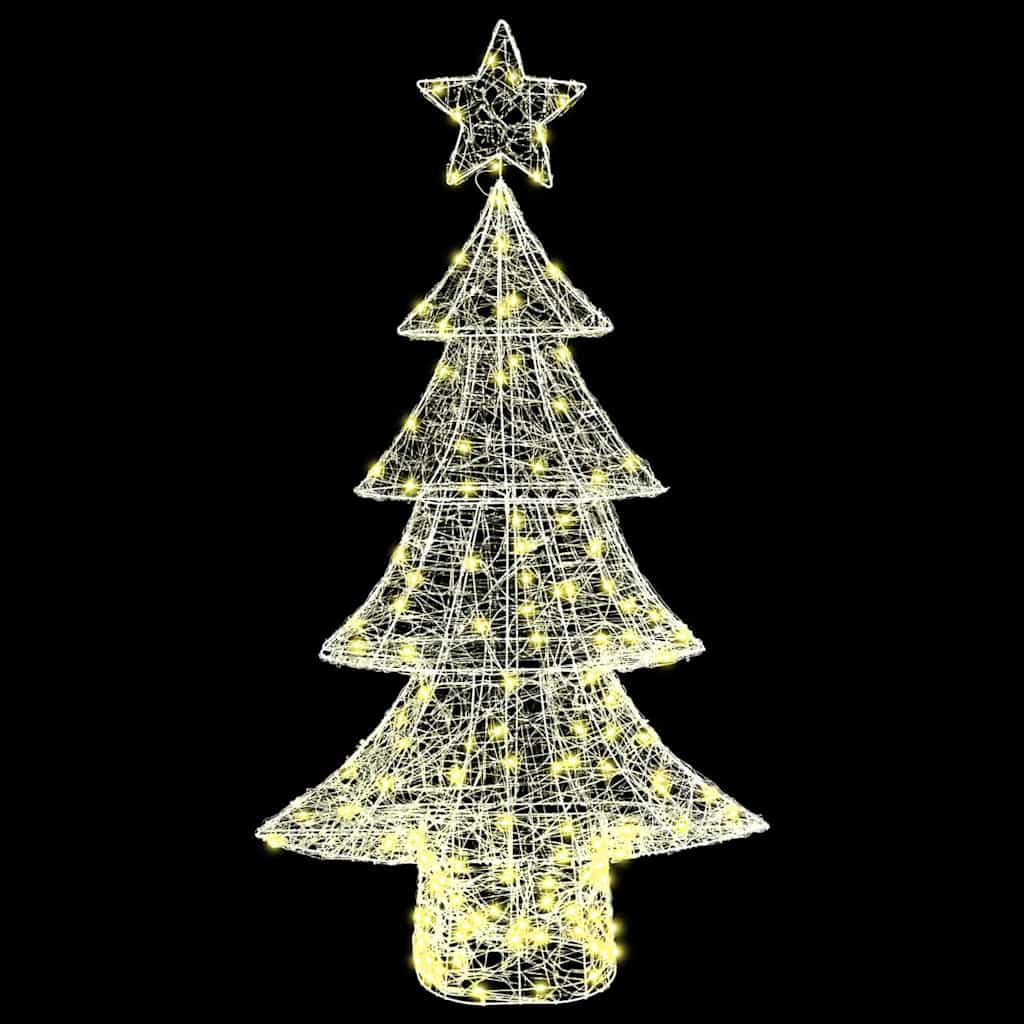 Albero di Natale 160 LED Bianco caldo 150 cm Acrilico