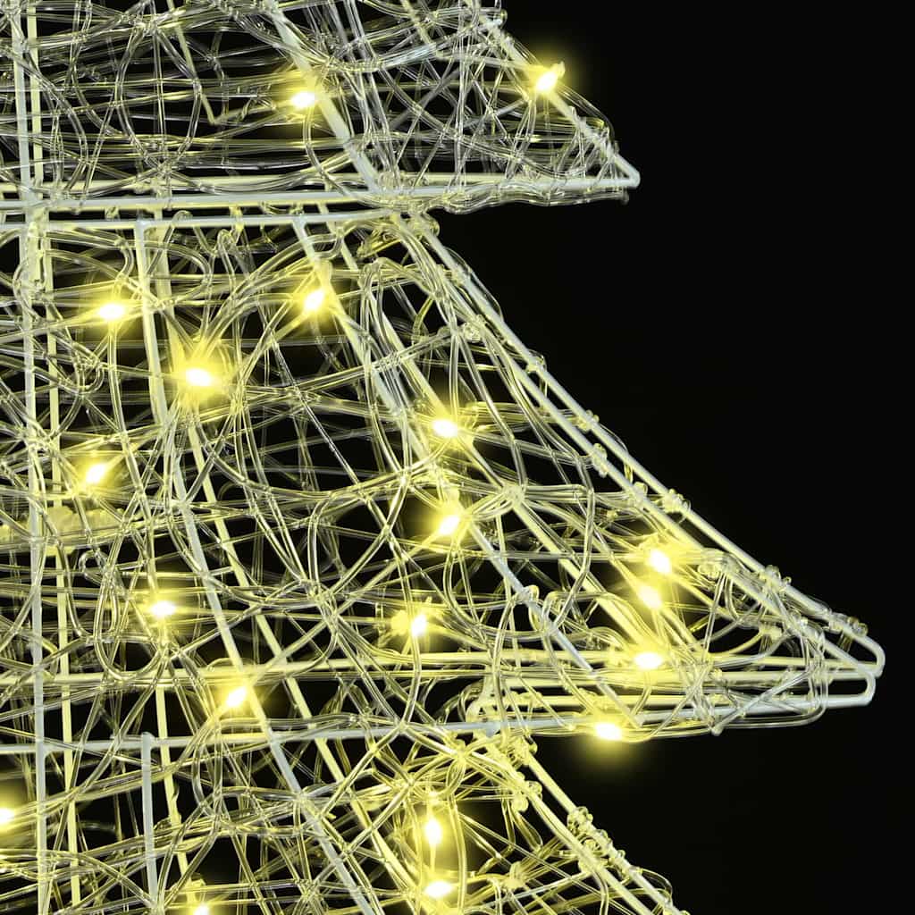 Albero di Natale 160 LED Bianco caldo 150 cm Acrilico
