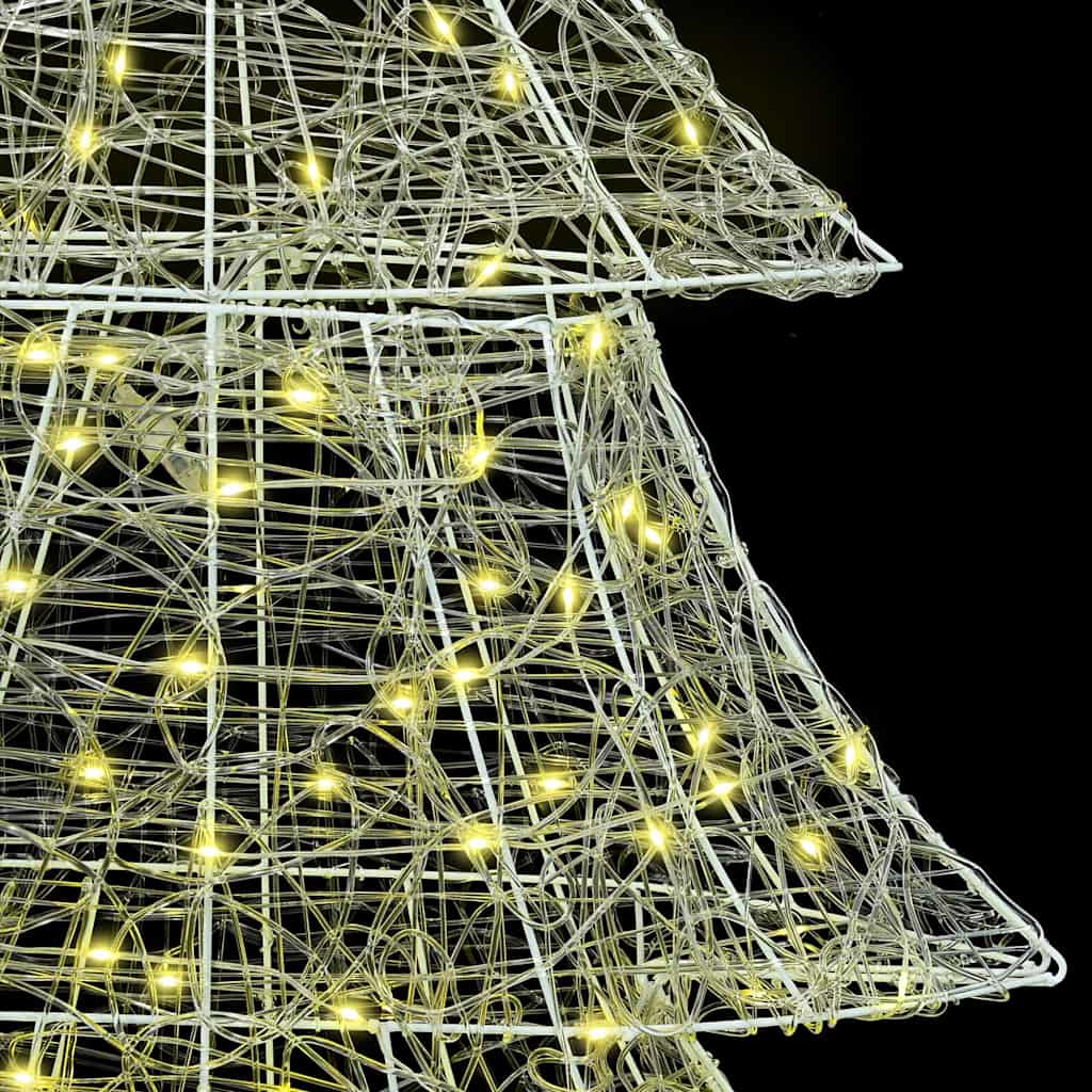 Albero di Natale 240 LED Bianco caldo 150 cm Acrilico