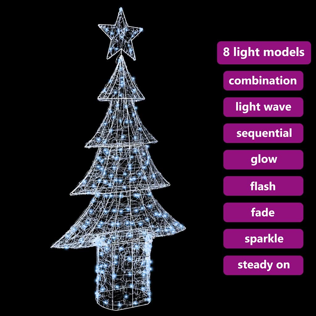 Albero di Natale 240 LED Bianco freddo 180 cm Acrilico
