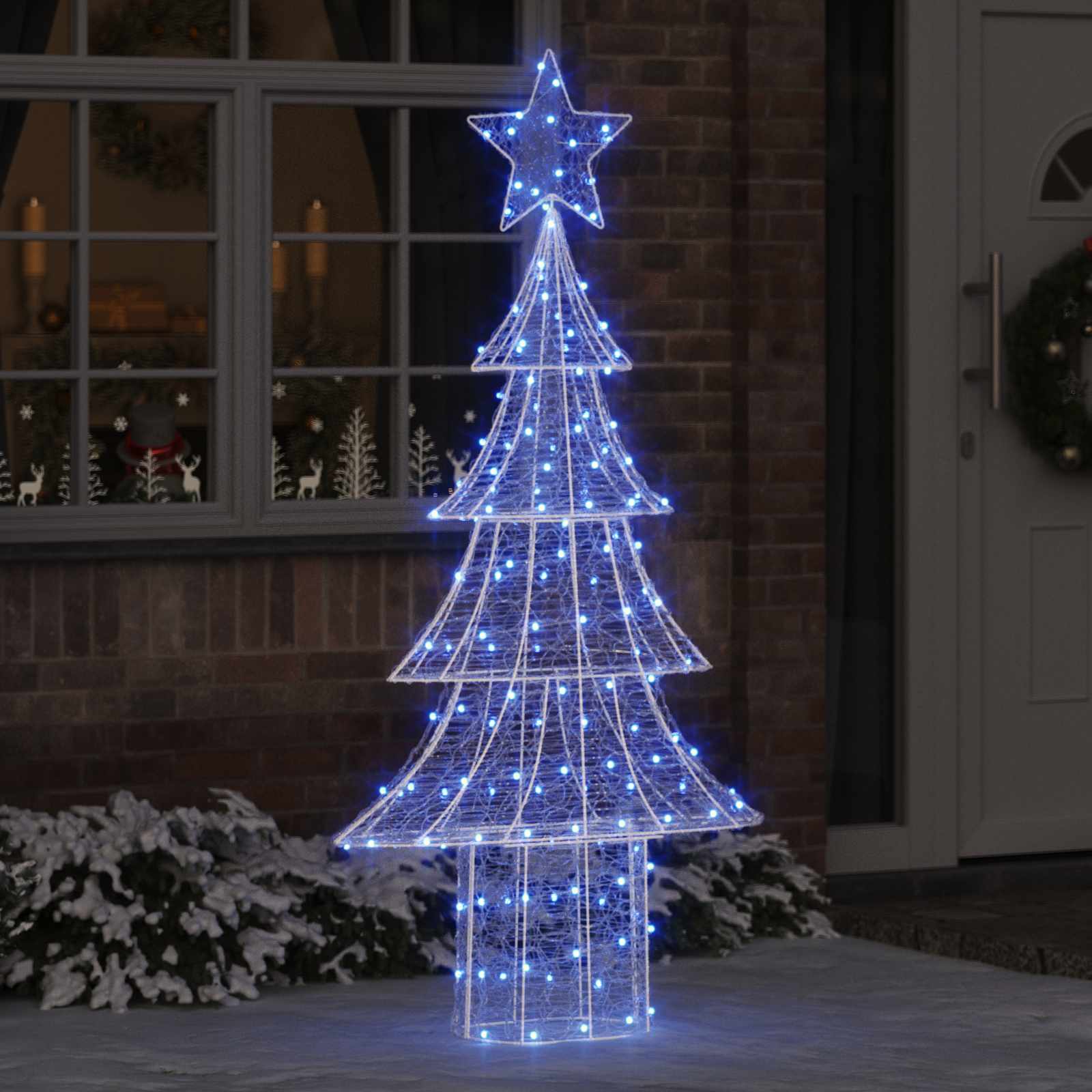 Albero di Natale 240 LED Blu 180 cm Acrilico