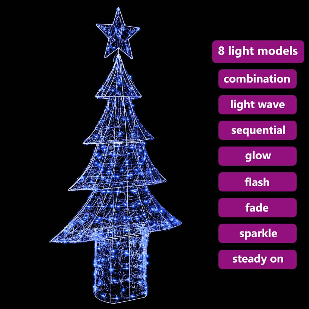 Albero di Natale 240 LED Blu 180 cm Acrilico