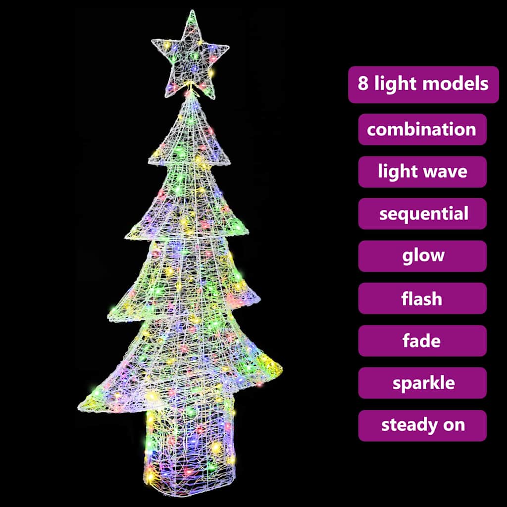 Albero di Natale 240 LED Multicolore 180 cm Acrilico