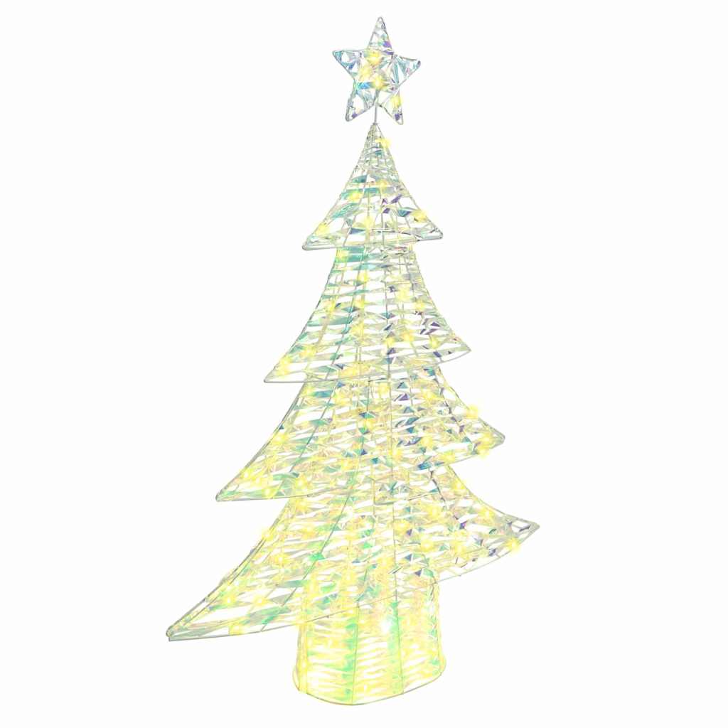 Albero di Natale 120 LED Bianco caldo 120,5 cm PET