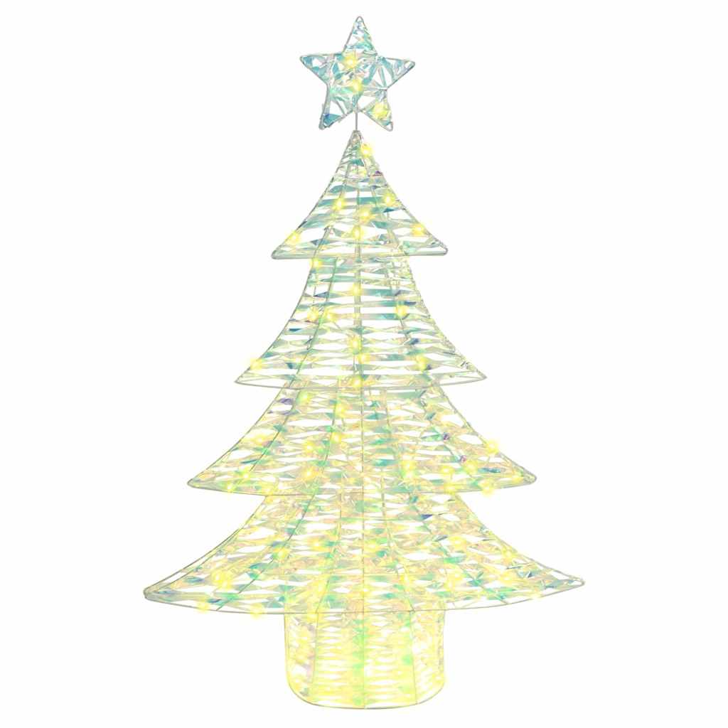 Albero di Natale 120 LED Bianco caldo 120,5 cm PET
