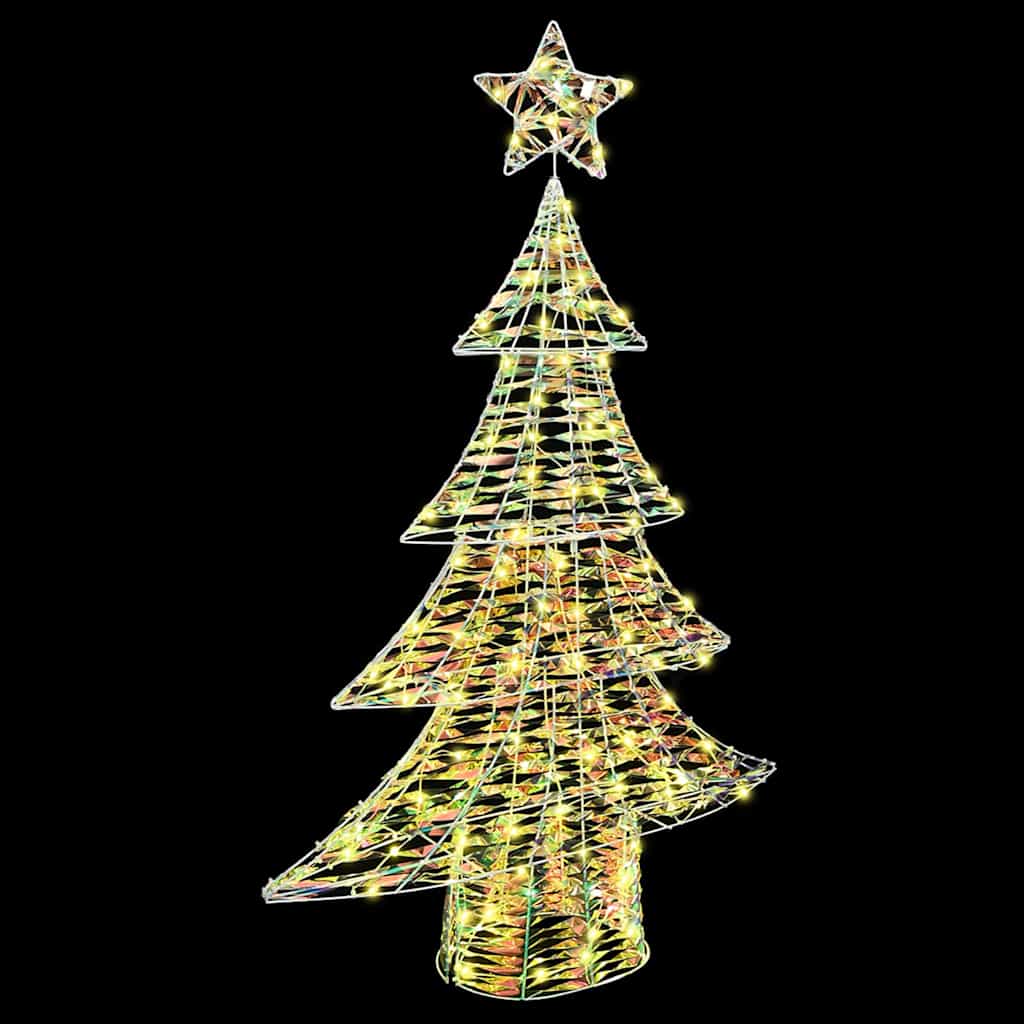 Albero di Natale 120 LED Bianco caldo 120,5 cm PET