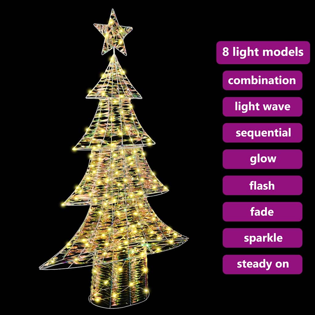 Albero di Natale 160 LED Bianco caldo 150 cm PET