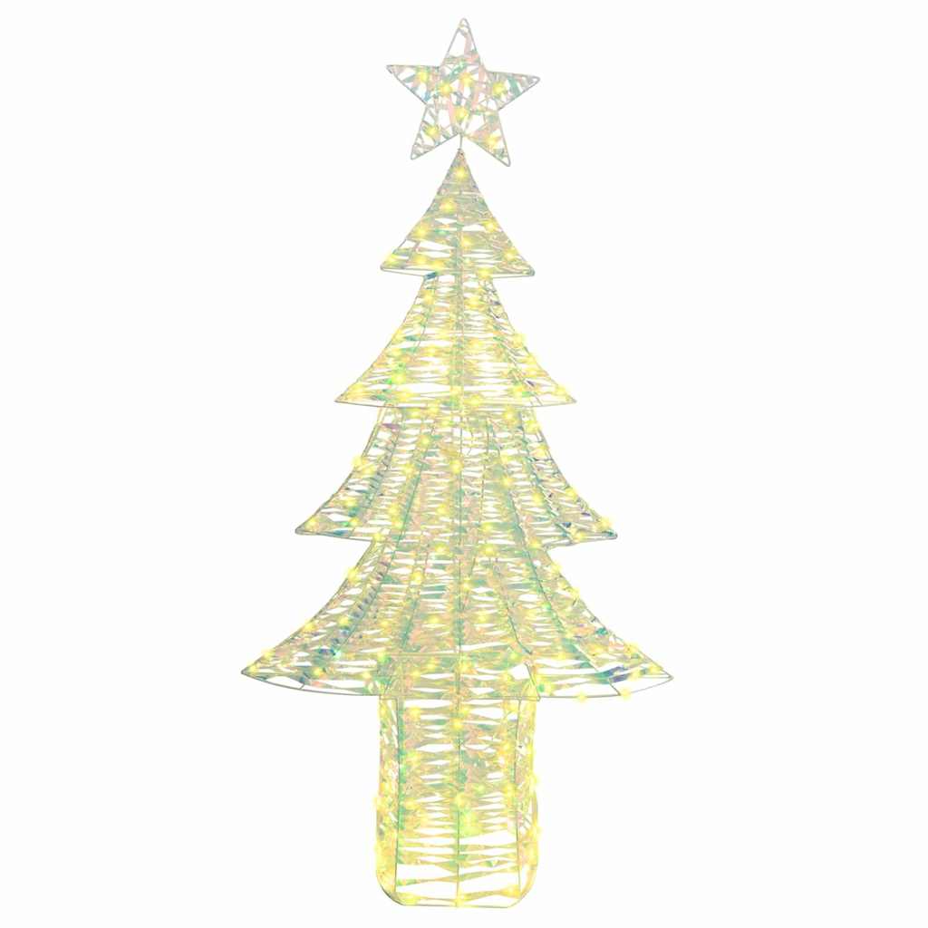 Albero di Natale 240 LED Bianco caldo 181 cm PET