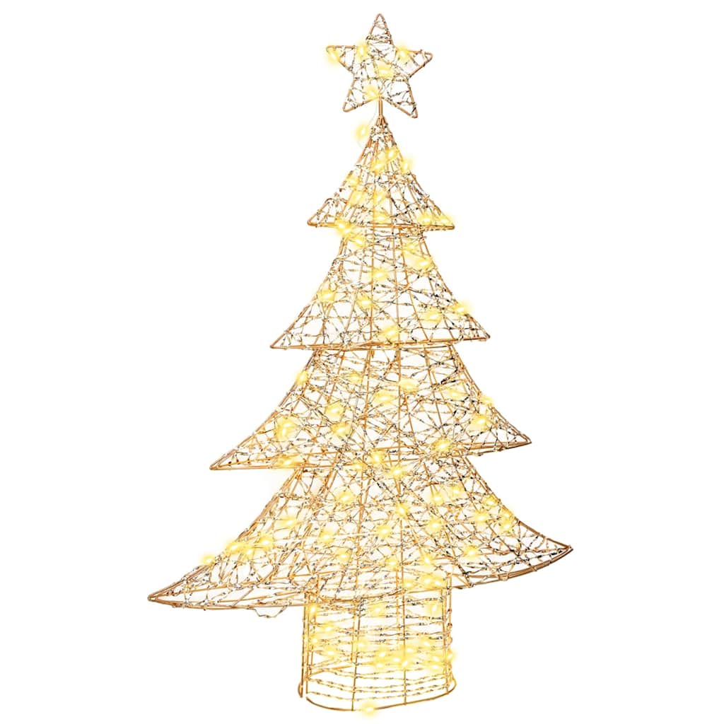 Albero di Natale 120 LED Bianco caldo 120,5 cm PET