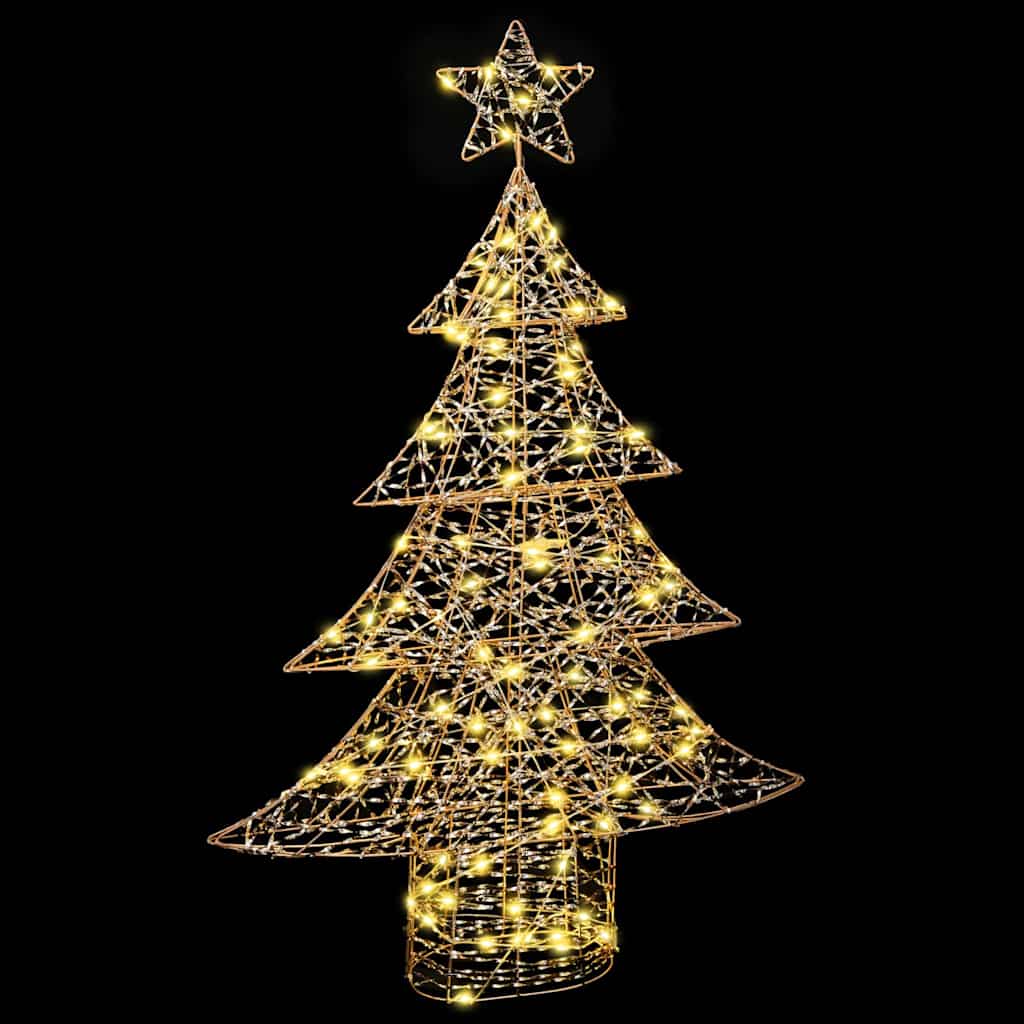 Albero di Natale 120 LED Bianco caldo 120,5 cm PET