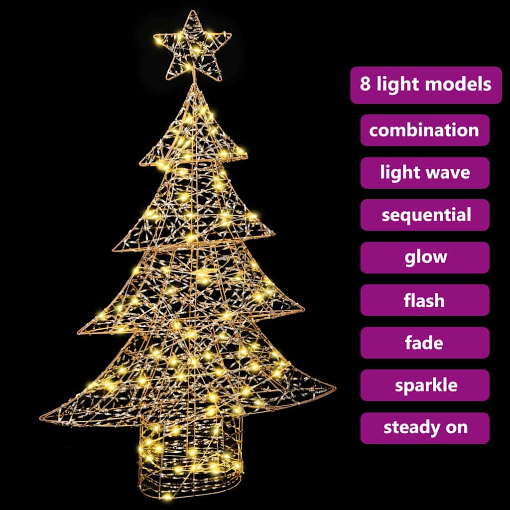 Albero di Natale 120 LED Bianco caldo 120,5 cm PET
