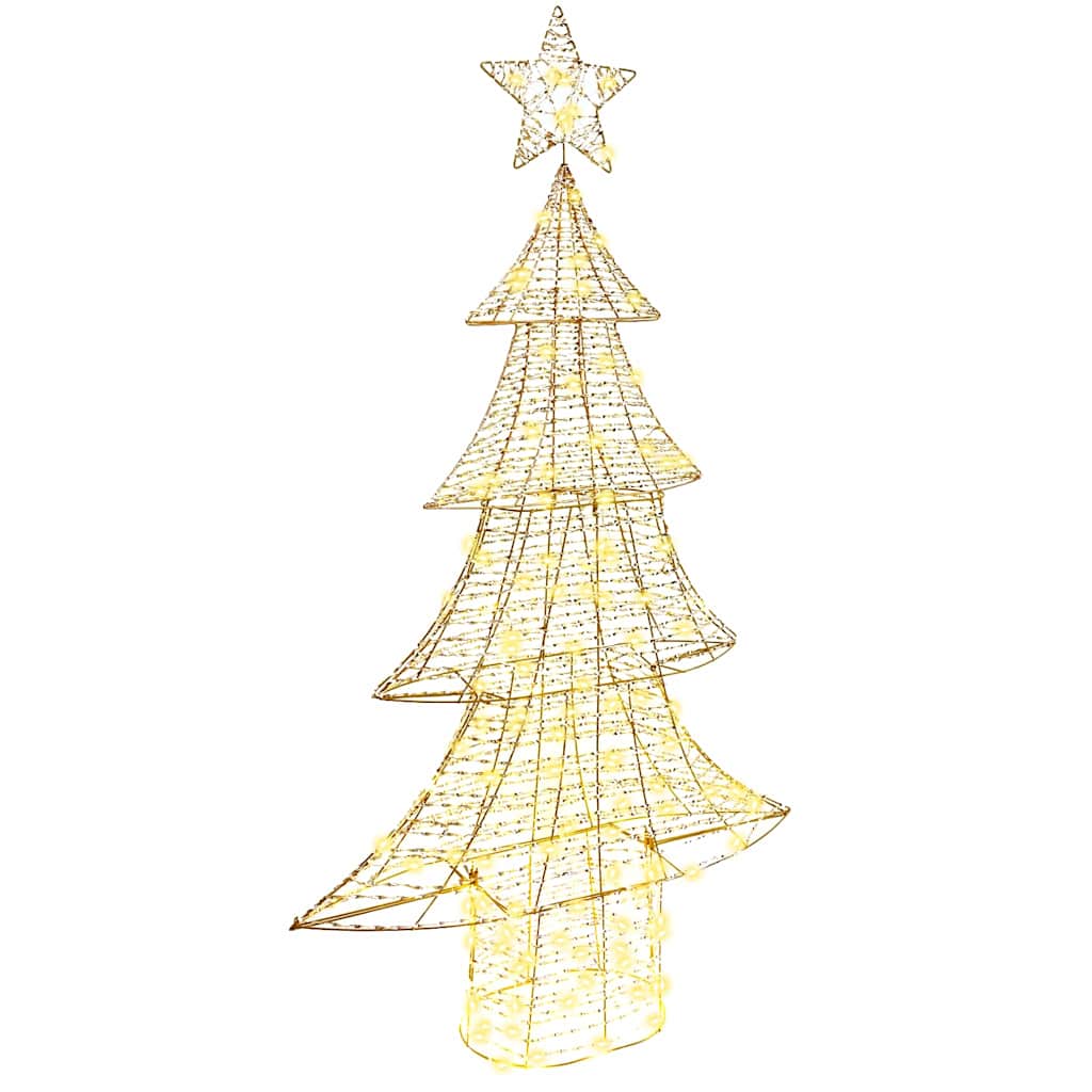 Albero di Natale 160 LED Bianco caldo 151 cm PET