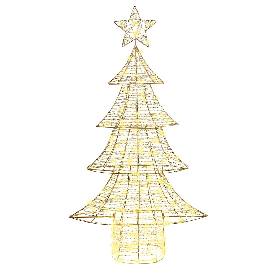 Albero di Natale 160 LED Bianco caldo 151 cm PET