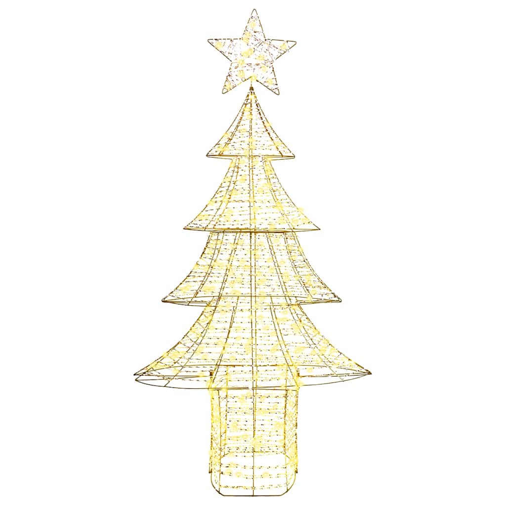 Albero di Natale 240 LED Bianco caldo 181 cm PET