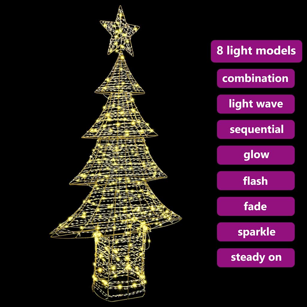Albero di Natale 240 LED Bianco caldo 181 cm PET