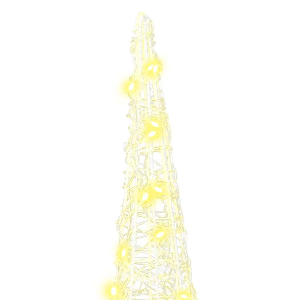 Albero di Natale 3 pz Bianco caldo 20 x 20 x 80 cm Acrilico