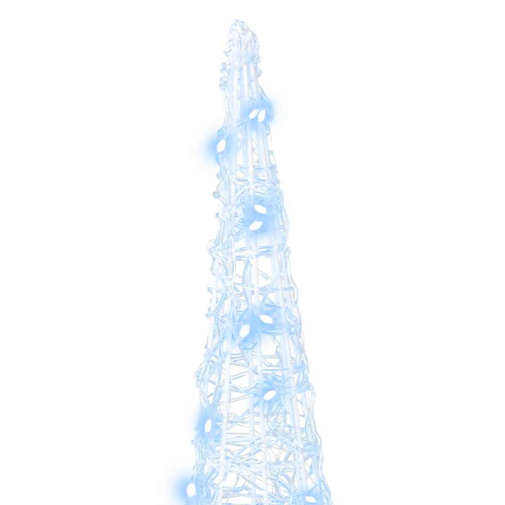 Albero di Natale 3 pz Bianco freddo 20 x 20 x 80 cm Acrilico