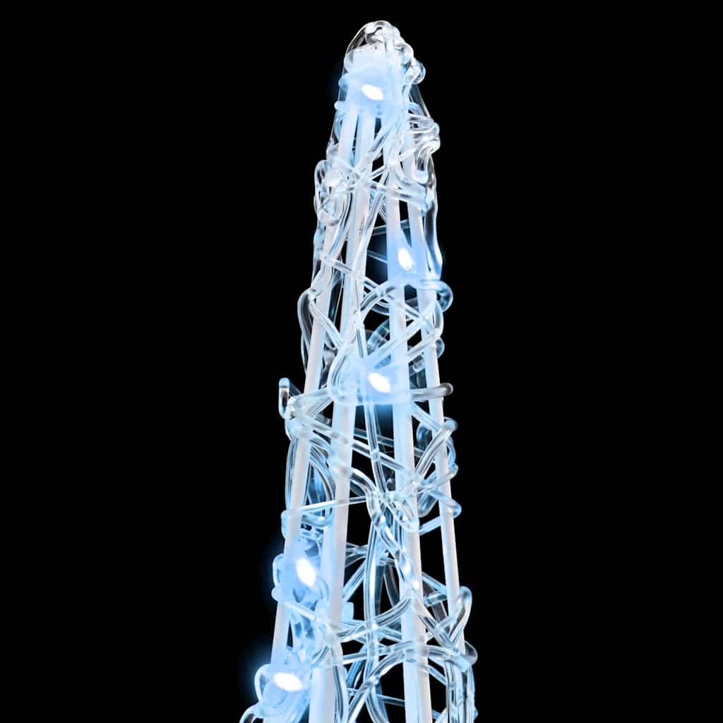 Albero di Natale 3 pz Bianco freddo 20 x 20 x 80 cm Acrilico