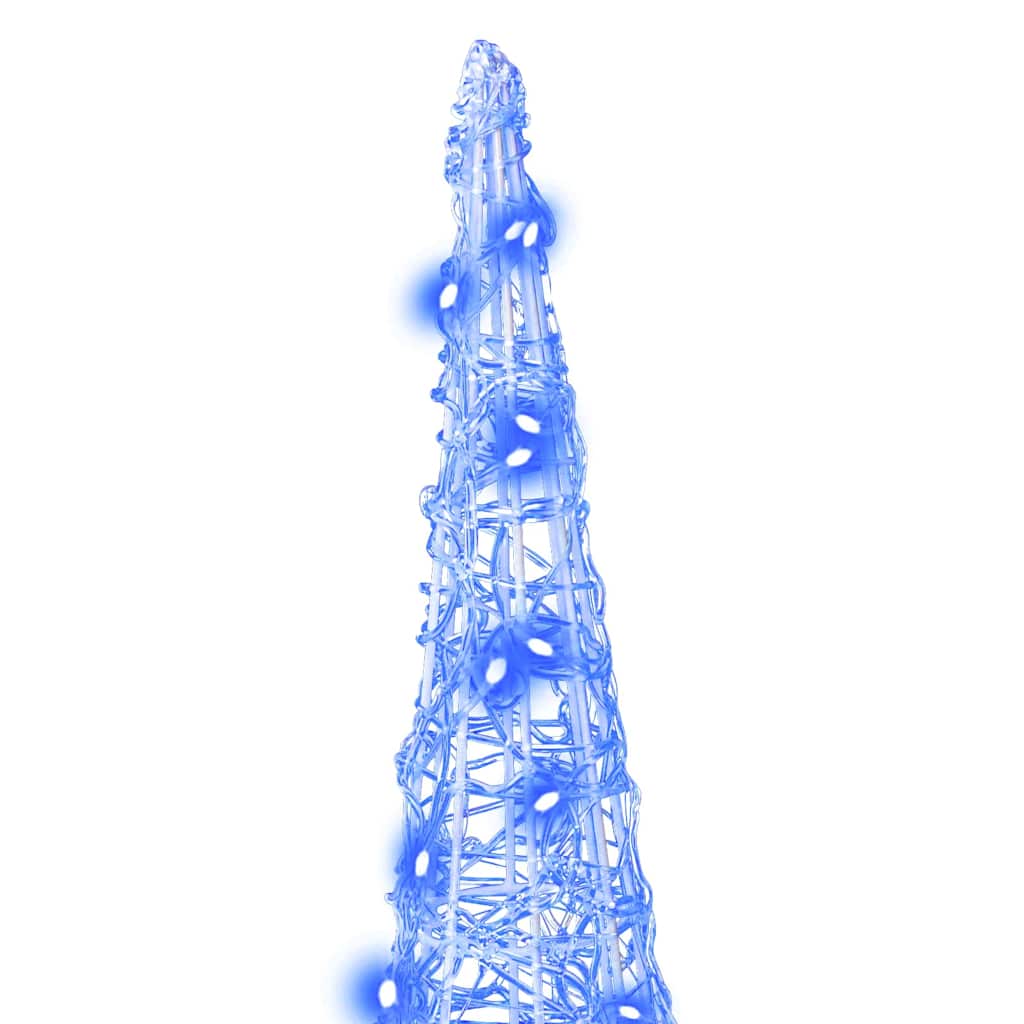 Albero di Natale 3 pz 90 LED Blu 20 x 20 x 80 cm Acrilico