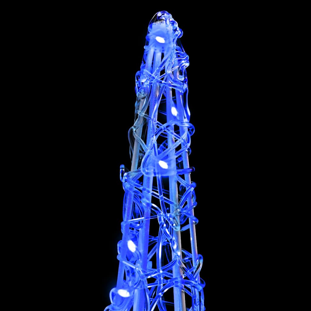 Albero di Natale 3 pz 90 LED Blu 20 x 20 x 80 cm Acrilico