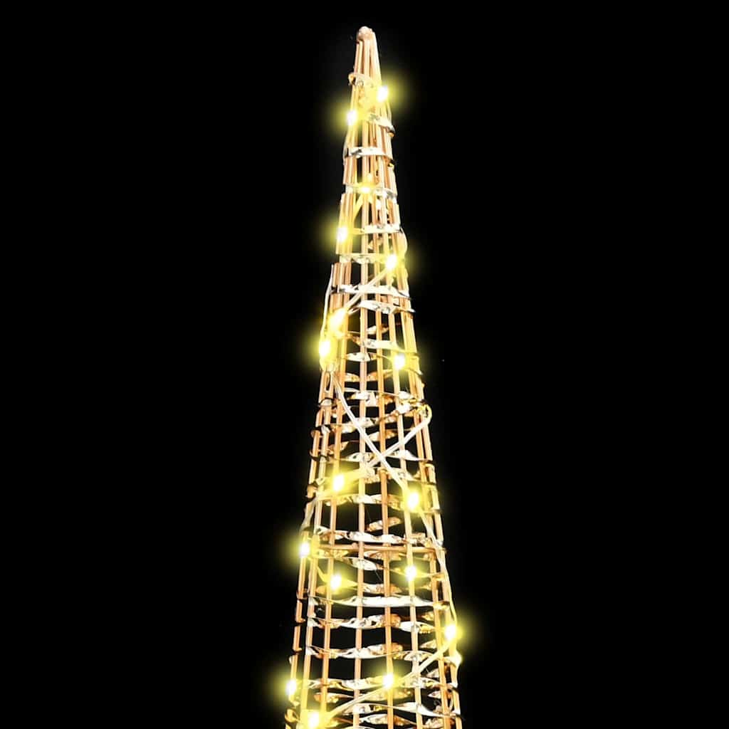 Albero di Natale 3 pz 90 LED Bianco caldo 20 x 20 x 80 cm PET