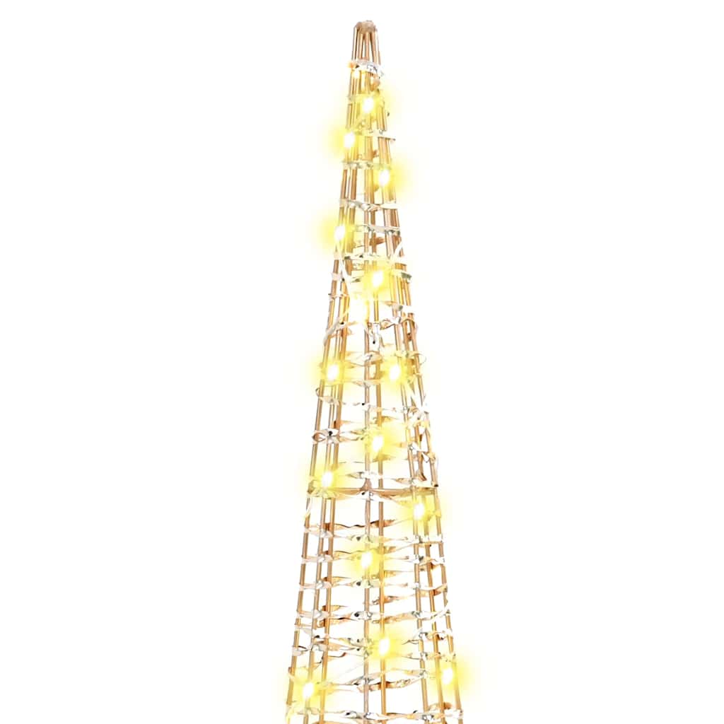 Albero di Natale 3 pz 90 LED Bianco caldo 20 x 20 x 80 cm PET