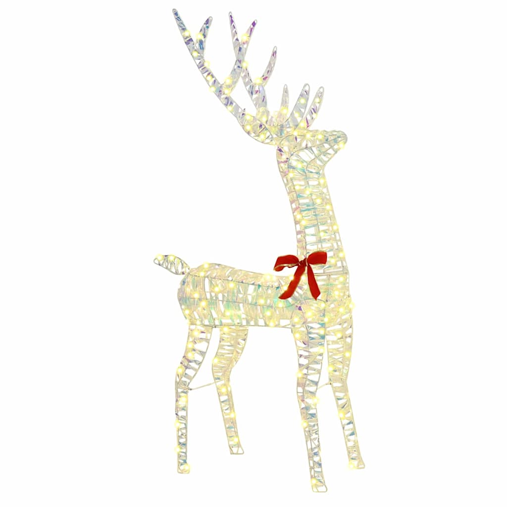 Famiglia di Renne 3 pz Bianco caldo 67 x 26 x 127 cm PET