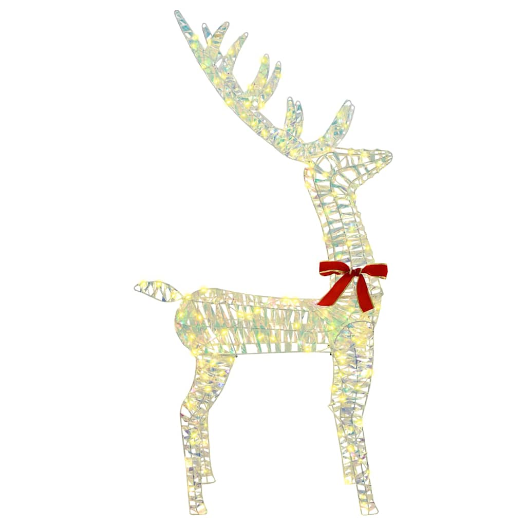 Renna 3D 140 LED Bianco caldo 128 cm PET