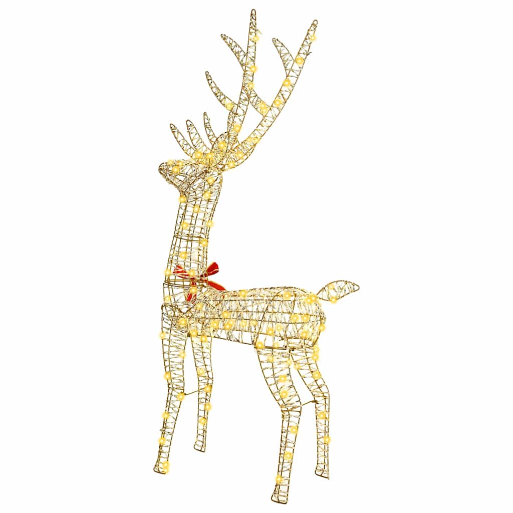 Renna 3D 140 LED Bianco caldo 128 cm PET